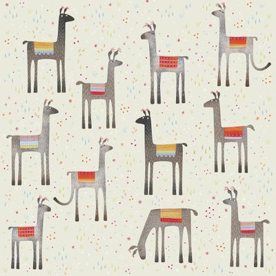 Llamas In A Meadow by Nic Squirrell framed wall art