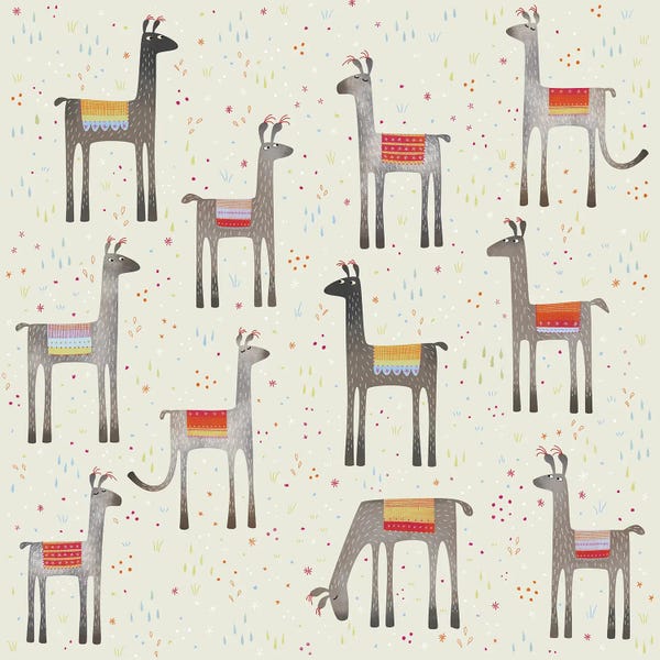Llamas: Llamas In A Meadow by Nic Squirrell