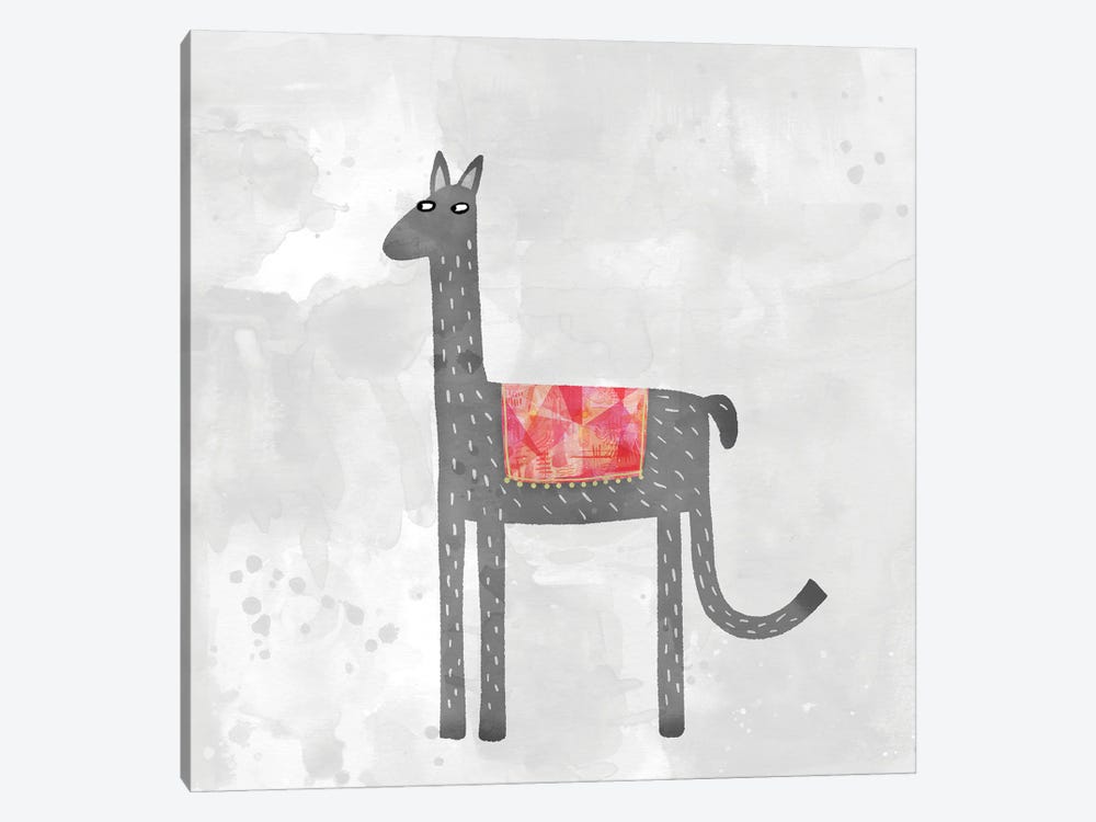 Llama With A Fancy Blanket by Nic Squirrell 1-piece Canvas Art Print