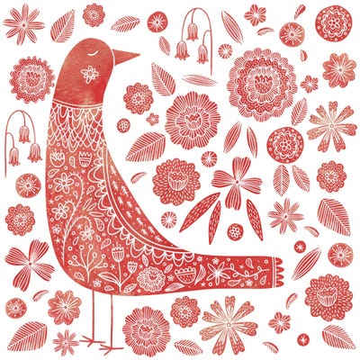 Nordic Bird by Nic Squirrell metal wall art