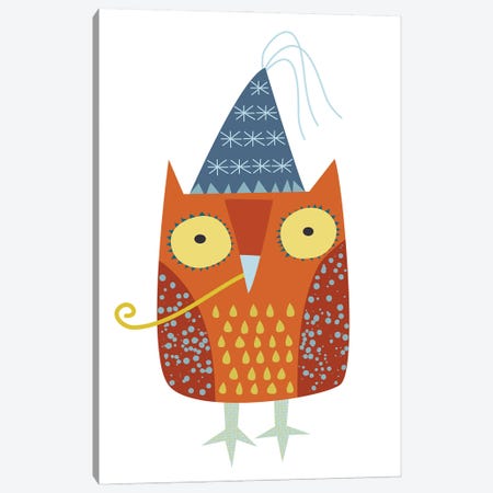 Party Owl Canvas Print #NSQ53} by Nic Squirrell Art Print