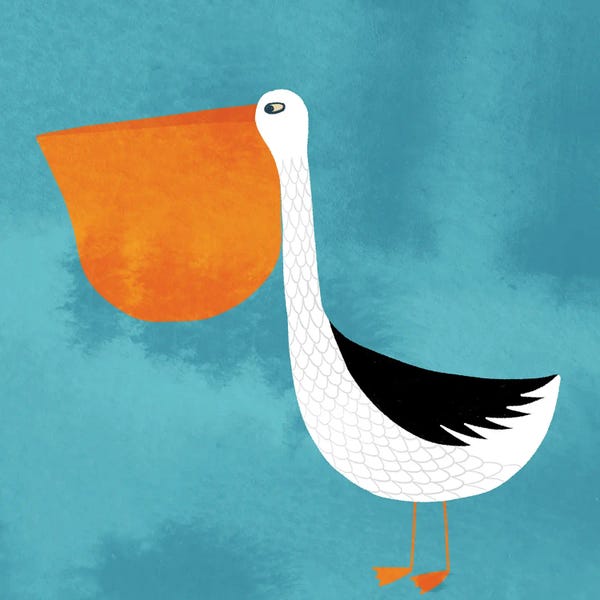 Mid-Century Modern Animals: Pelican by Nic Squirrell