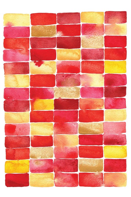 Red Yellow & Gold Geometric