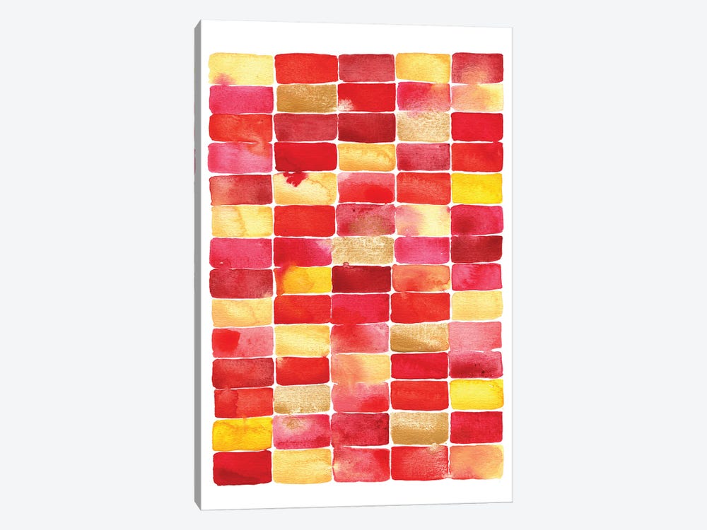 Red Yellow & Gold Geometric by Nic Squirrell 1-piece Art Print