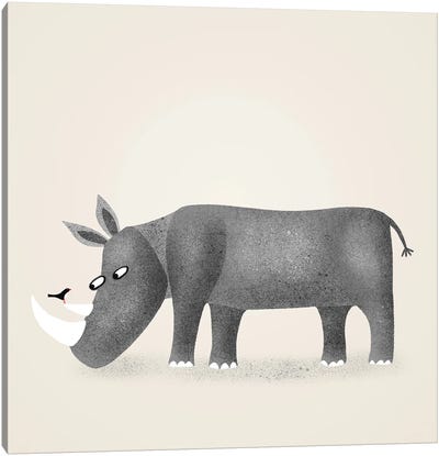 Rhino Canvas Art Print - Nic Squirrell