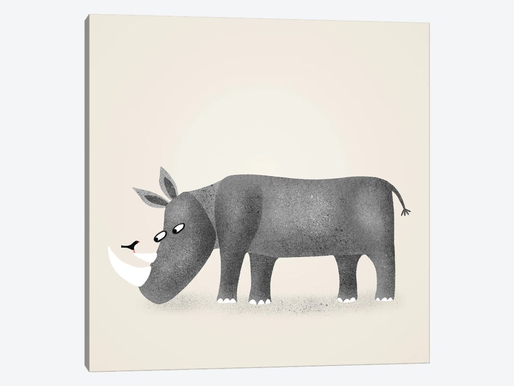 Rhino by Nic Squirrell 1-piece Canvas Wall Art