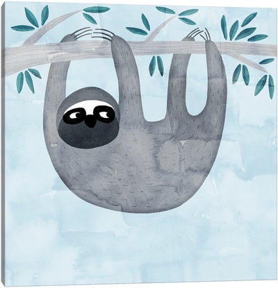 Sloth Canvas Art Print - Art Gifts for Kids & Teens