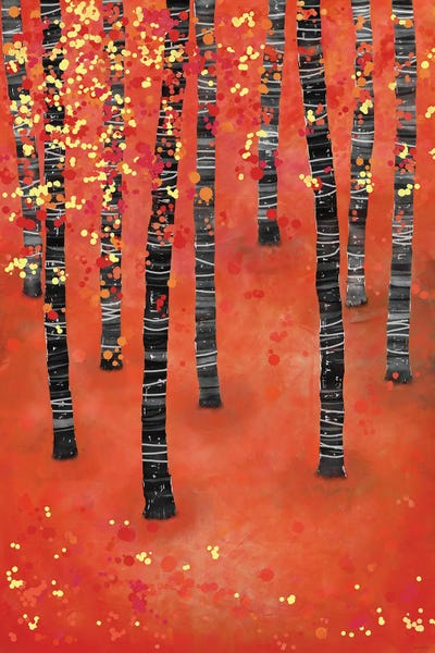 Birches by Nic Squirrell multi panel art