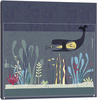 The Fishtank Canvas Art Print - Mid-Century Modern Animals
