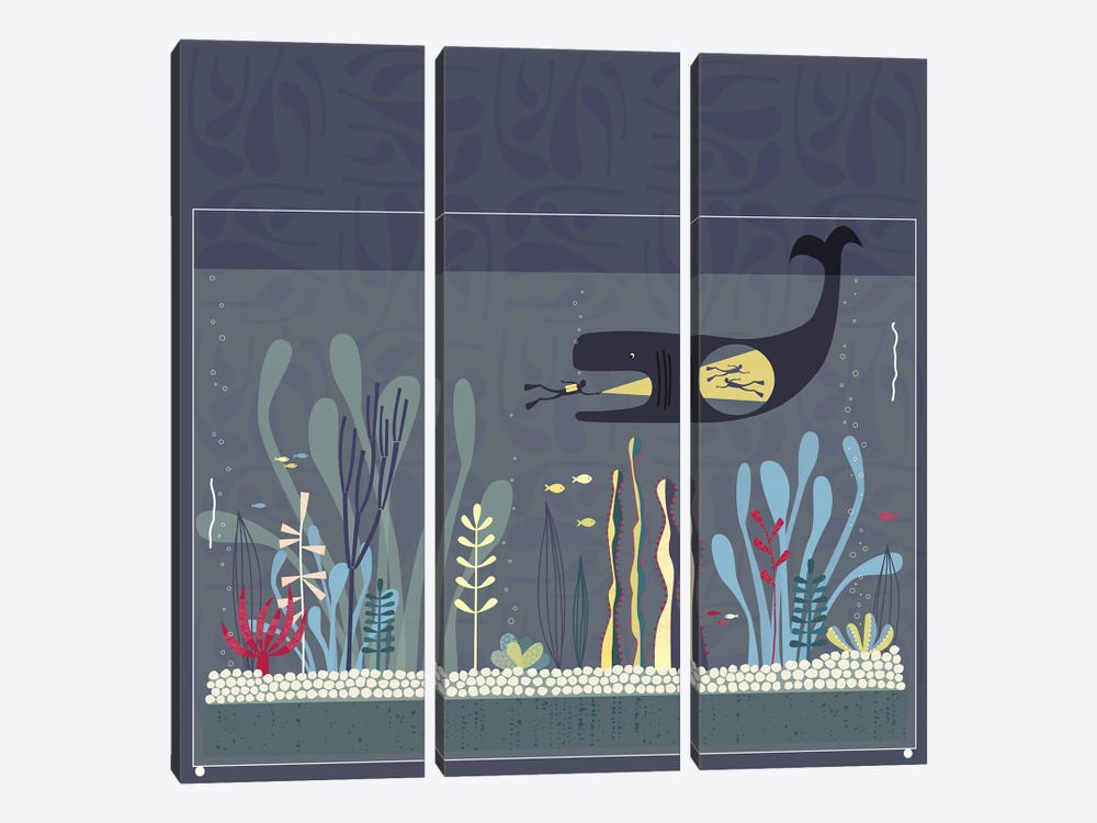 The Fishtank by Nic Squirrell 3-piece Canvas Artwork