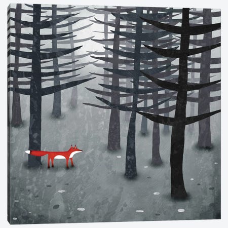 The Fox And The Forest Canvas Print #NSQ71} by Nic Squirrell Canvas Print