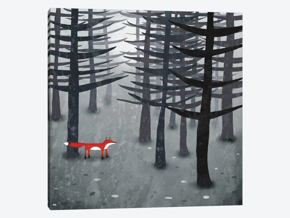 The Fox And The Forest by Nic Squirrell 1-piece Canvas Art Print