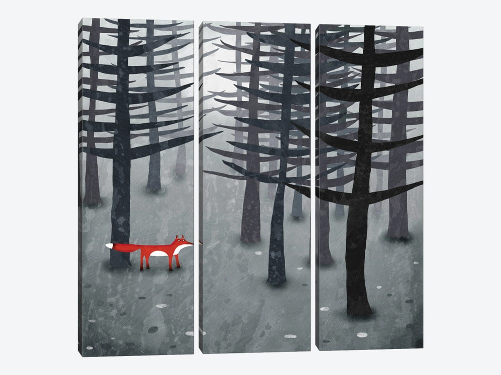 The Fox And The Forest by Nic Squirrell 3-piece Art Print