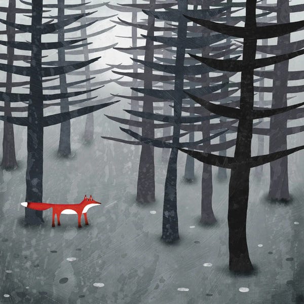 Mid-Century Modern Animals: The Fox And The Forest by Nic Squirrell