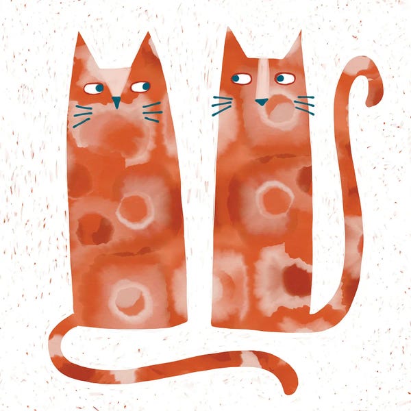 Orange Cats: Two Suspicious Cats by Nic Squirrell