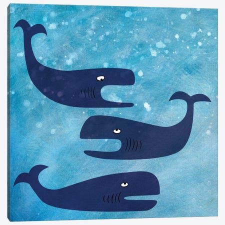 Whales Canvas Print #NSQ76} by Nic Squirrell Canvas Artwork