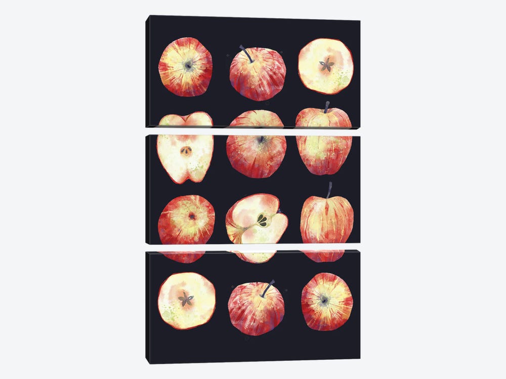 Apples In The Dark by Nic Squirrell 3-piece Canvas Art Print