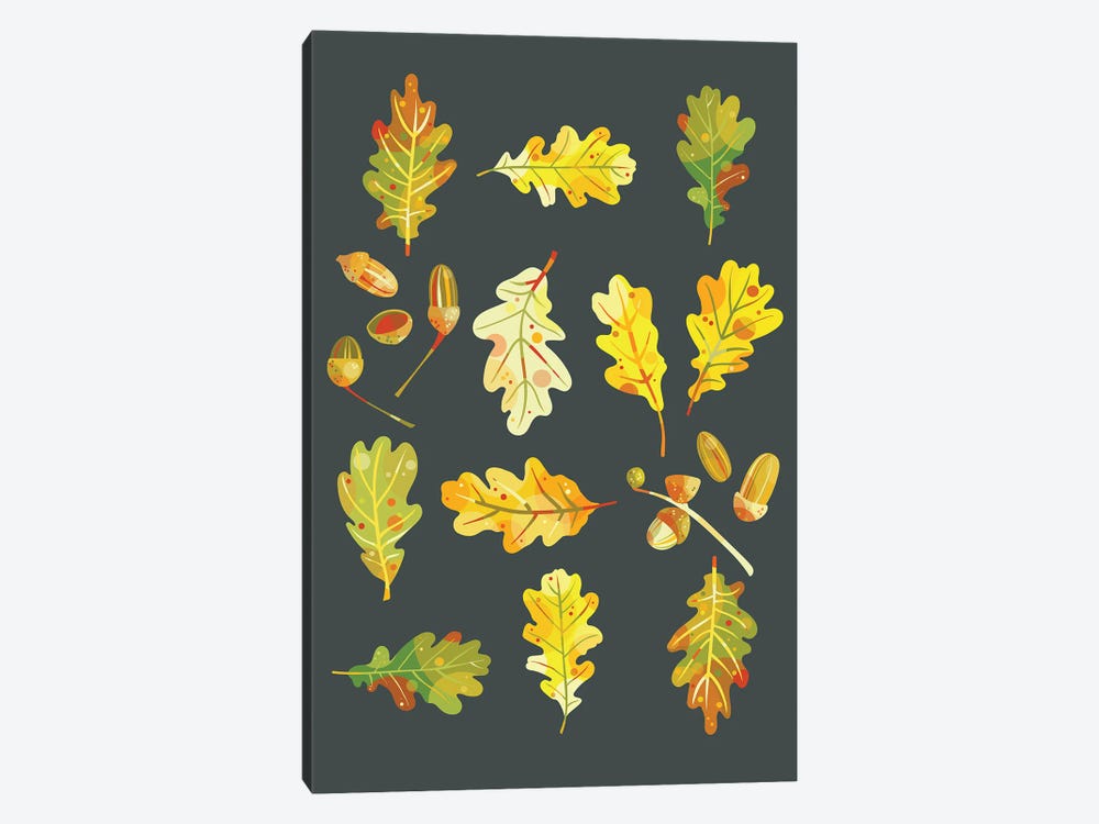 Oak Leaves And Acorns by Nic Squirrell 1-piece Canvas Artwork