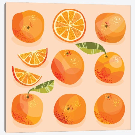 Oranges Canvas Print #NSQ83} by Nic Squirrell Canvas Art