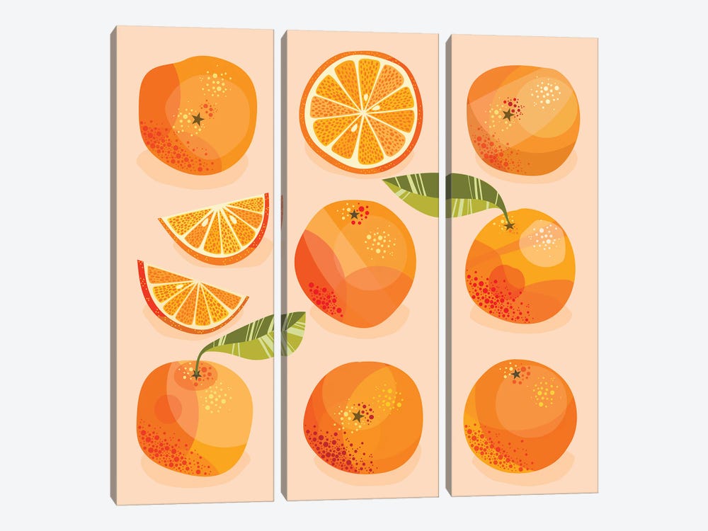 Oranges by Nic Squirrell 3-piece Canvas Art