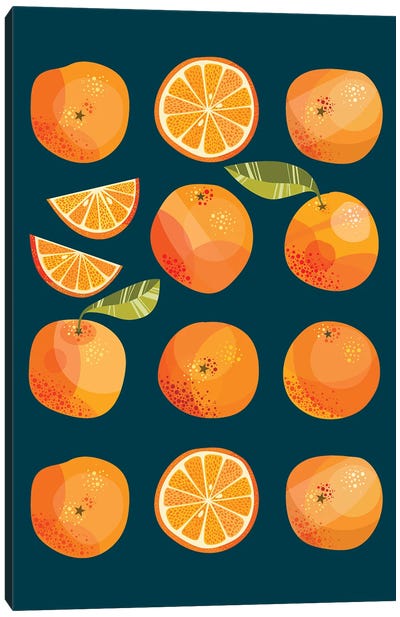 Oranges In The Dark Canvas Art Print - Nic Squirrell