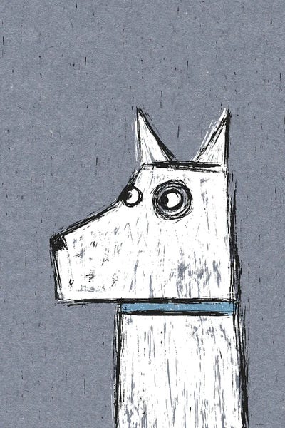 Arthur Dog by Nic Squirrell metal wall art