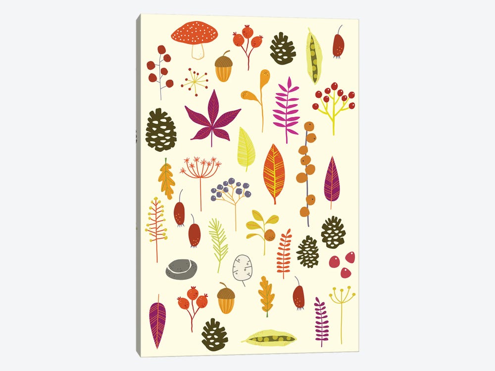 Autumn Nature Bits by Nic Squirrell 1-piece Canvas Wall Art