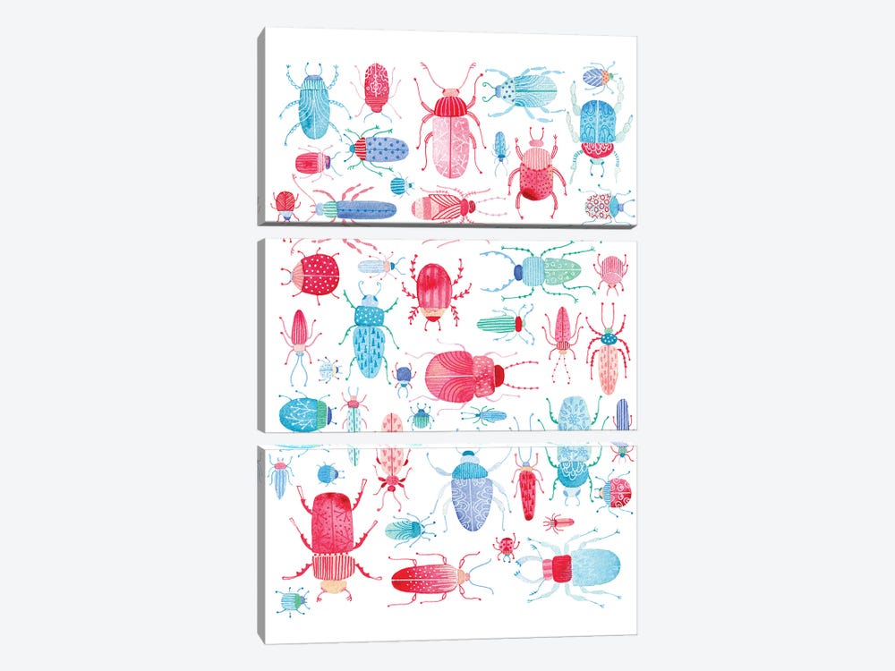 Beetles by Nic Squirrell 3-piece Canvas Artwork