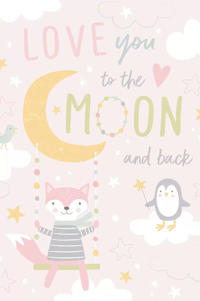 To The Moon II by Nina Seven multi panel art