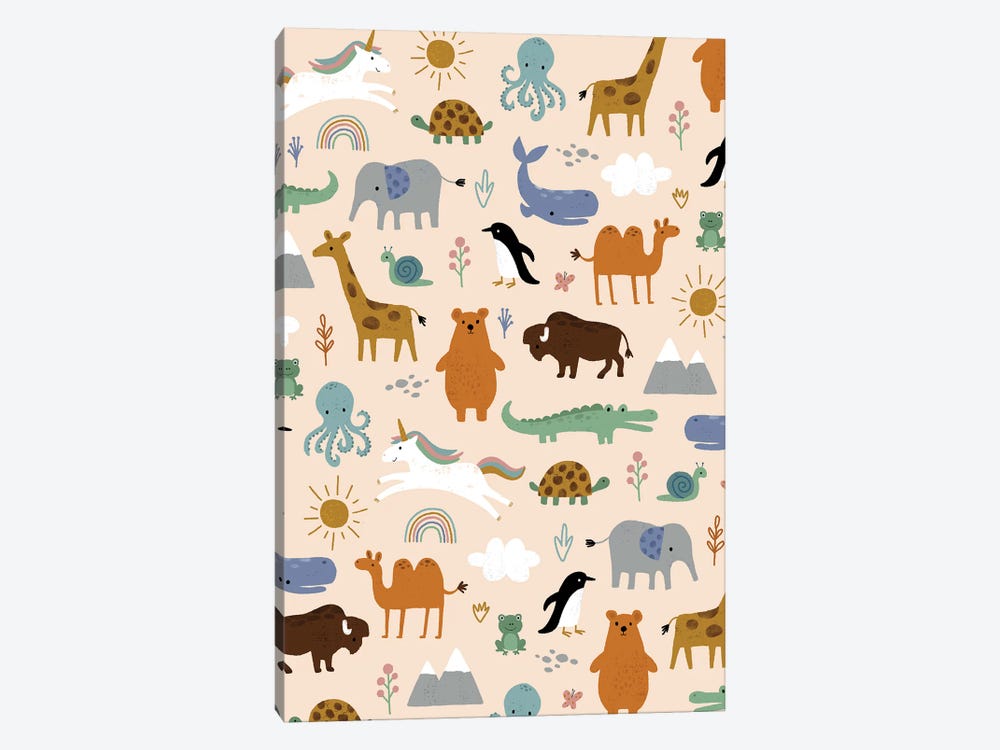 Baby Animal Menagerie I by Nina Seven 1-piece Canvas Art