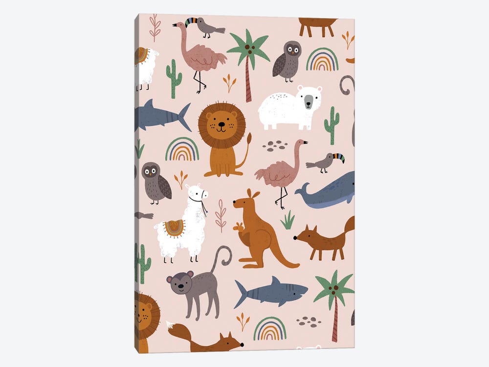 Baby Animal Menagerie II by Nina Seven 1-piece Canvas Print