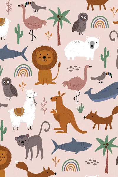 Pink Light Studio: Baby Animal Menagerie II by Nina Seven