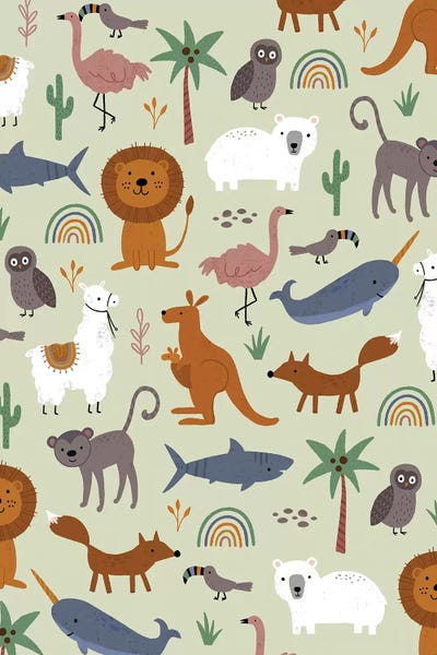 Pink Light Studio: Baby Animal Menagerie III by Nina Seven