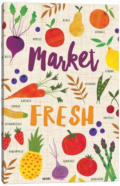 Market Fresh II Canvas Art Print - Vegetable Art