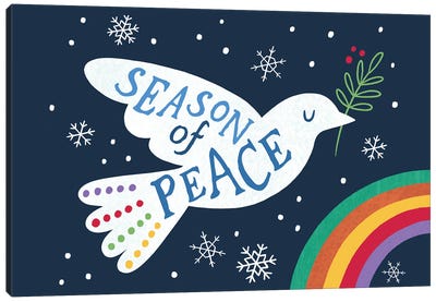 Season of Peace Canvas Art Print - Dove & Pigeon Art