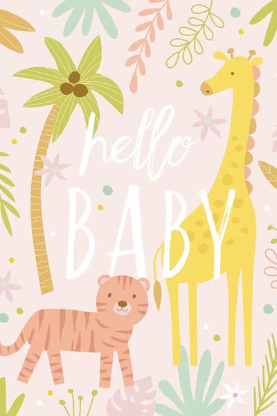 Pink Light Studio: Baby Soft Safari I by Nina Seven