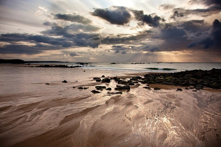 France, Bretagne, Sunset At The Beach