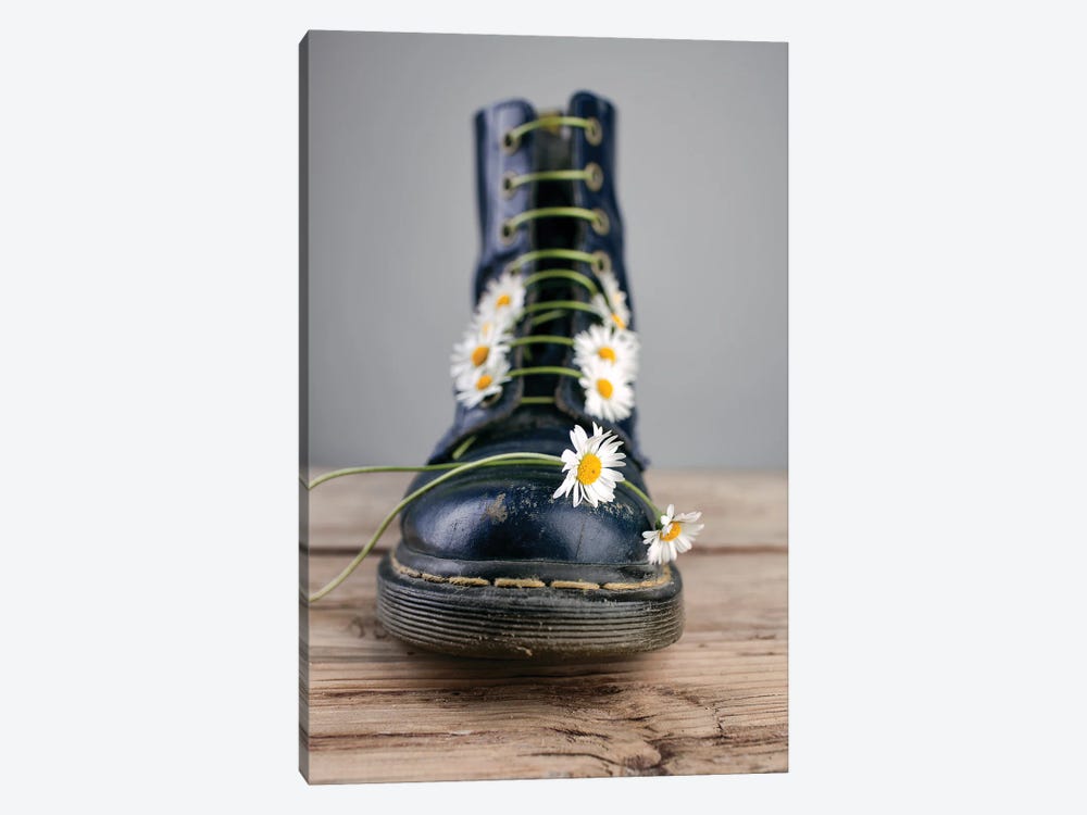 Daisy And A Boot by Nailia Schwarz 1-piece Canvas Print