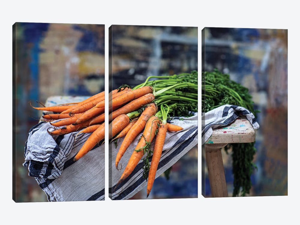 Still Life With Carrots by Nailia Schwarz 3-piece Canvas Art