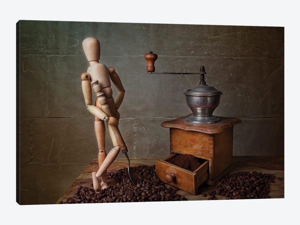 Coffee And The Worker II by Nailia Schwarz 1-piece Canvas Artwork