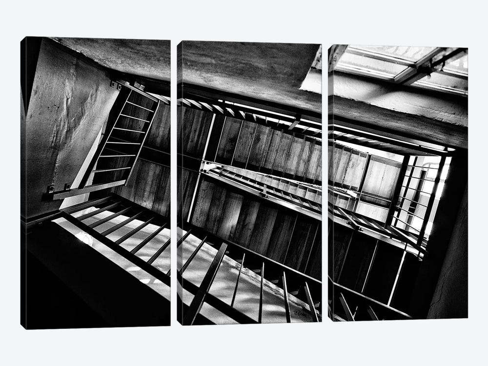 Stairs View From Below by Nailia Schwarz 3-piece Canvas Wall Art