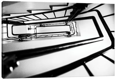 Stairs View From Below II Canvas Art Print - Stairs & Staircases