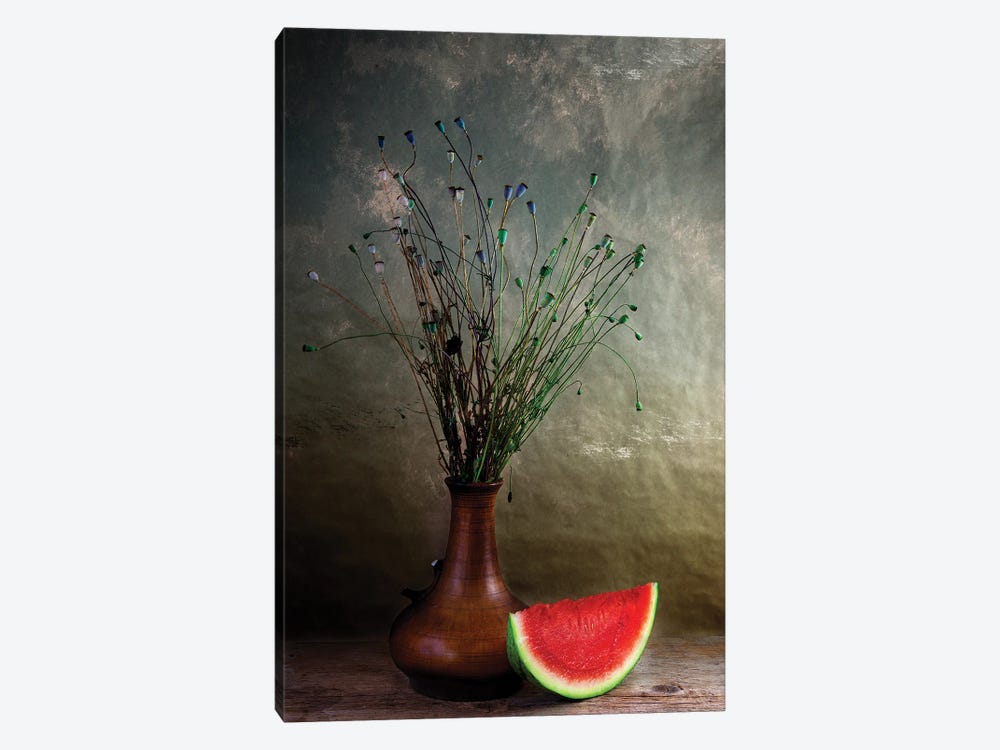 Still Life With Watermelon by Nailia Schwarz 1-piece Canvas Art