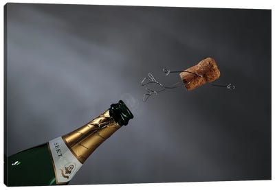Rocket Canvas Art Print - Champagne Art
