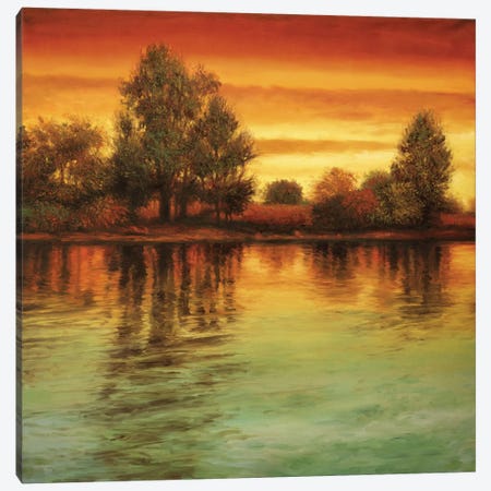 River Sunset I Canvas Print #NTH15} by Neil Thomas Canvas Art