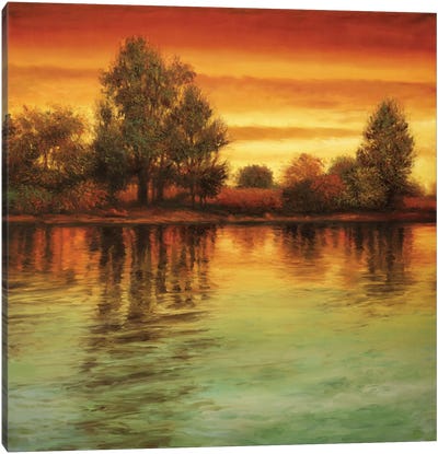River Sunset I Canvas Art Print