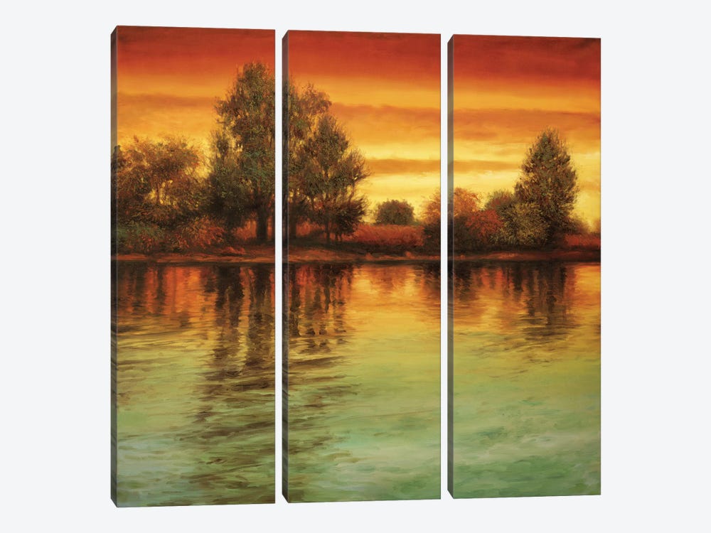 River Sunset I by Neil Thomas 3-piece Canvas Artwork