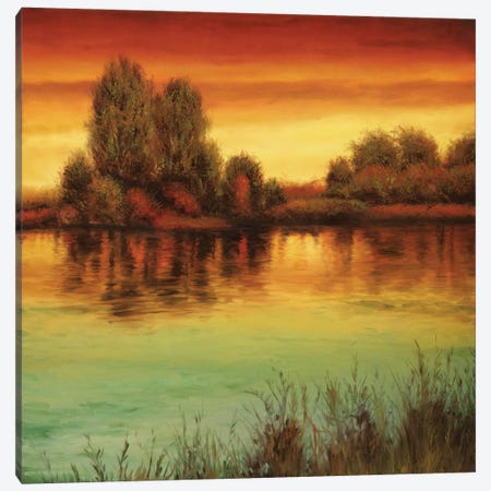 River Sunset II Canvas Print #NTH16} by Neil Thomas Canvas Wall Art