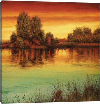 River Sunset II Canvas Art Print