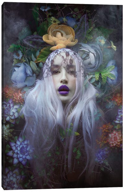 Floral Portrait Canvas Art Print - Natalie Shau